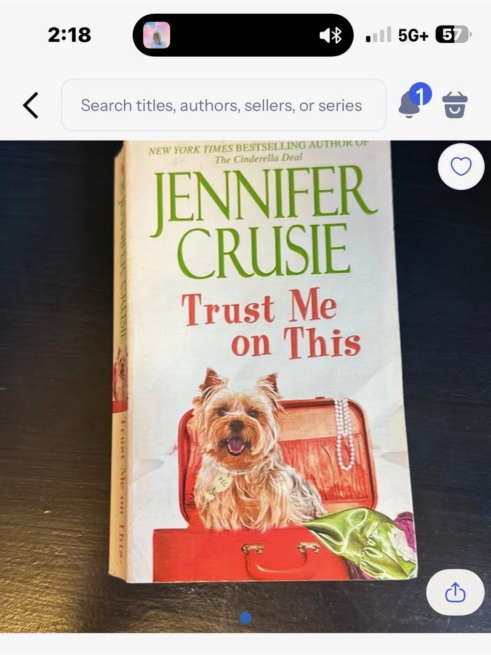 SALE $4> JENNIFER CRUSIE - Trust Me on This